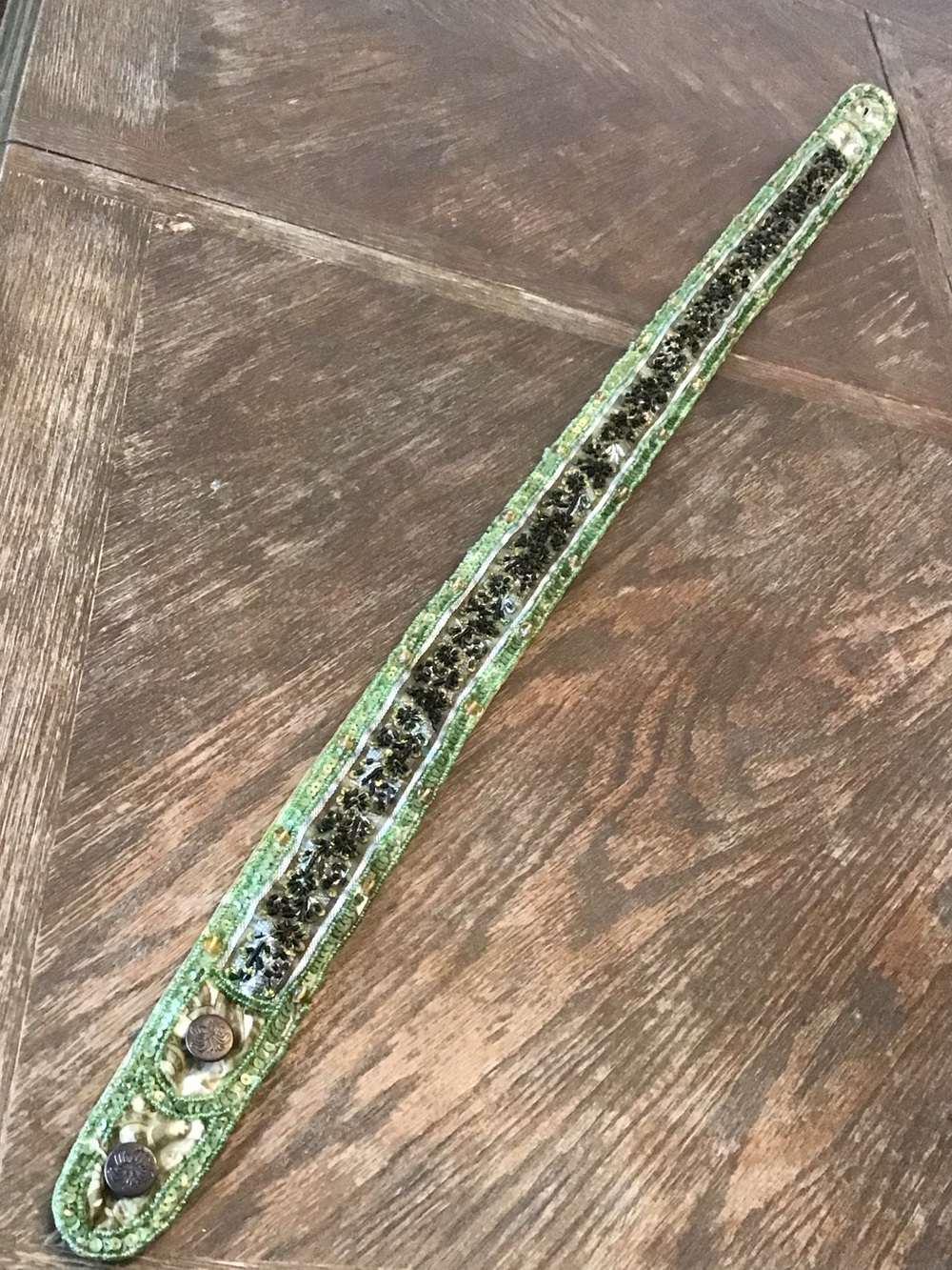 Vintage Hand-Beaded Bohemian statement belt from Ibisco Y2K